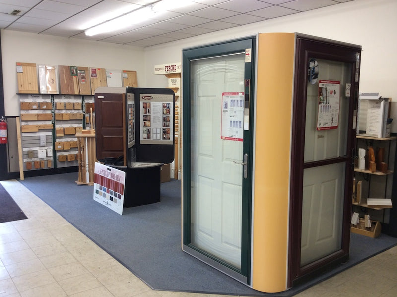 Lumber and True Value Hardware doors