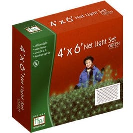 Christmas Net Light Set, Green, 150-Ct., 4 x 6-Ft.
