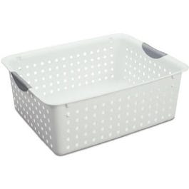Large Ultra Basket.  White with Gray Inserts in Handles