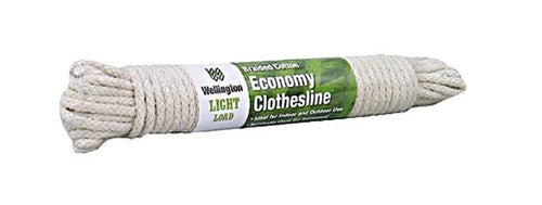 Wellington Natural Braided Cotton Clothesline Rope (7/32 in. D X 200 ft. L - Medium Load)