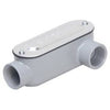 Rigid/IMC Conduit Fitting, Oval Thread Body, Gray Die-Cast Aluminum, 1/2-In.