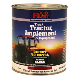 Rust-Preventative Paint & Primer, Direct to Metal, Truck, Tractor, Implement & Equipment, International Harvester Red, 1-Qt.