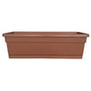 Window Box Planter With Tray, Light Terra Cotta Plastic, 30-In.