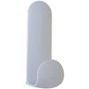 Tall Hooks, Self-Adhesive, Plastic, White, 2-Pk.