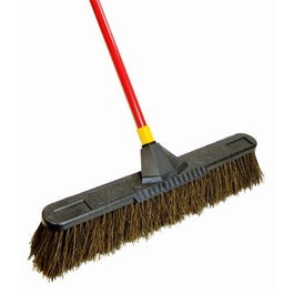 Super Bulldozer Push Broom, Rough Surface, Palmyra Bristles, 24-In.