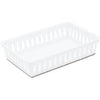 Storage Basket, White Plastic, Small