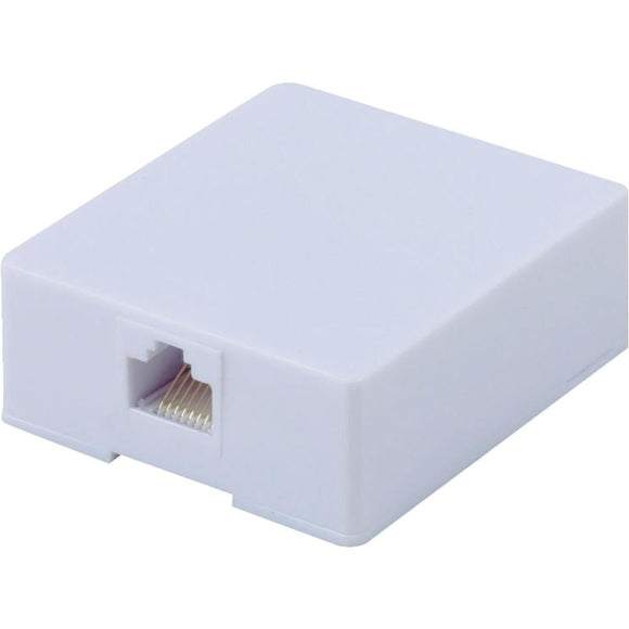 RCA White Surface Mount Plastic Wall Jack