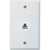 RCA White Flush Mount Plastic Ethernet Wall Jack