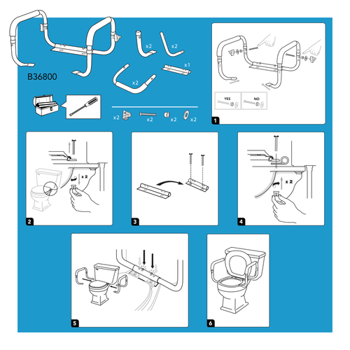 Carex Toilet Support Rail