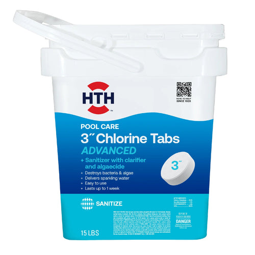 HTH® Pool Care 3 Chlorine Tabs Advanced 15 Lbs
