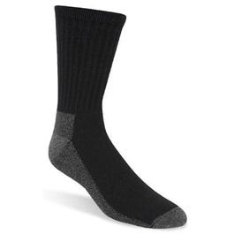 Work Socks, Black & Gray, Men's Large, 3-Pk.