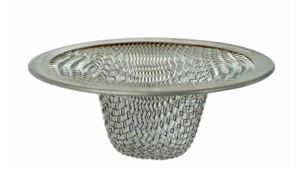 Master Plumber Lavatory Sink Mesh Strainer, Chrome Stainless Steel, 2-3/16 In. Dia.