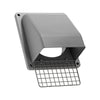 Lambro 6 inch Gray Plastic Wall Exhaust or Air Intake Vent – Hinged Screen – (Removable Damper) – Item #351GR (Replacement # 3510G)