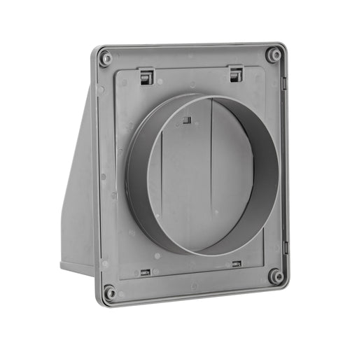 Lambro 6 inch Gray Plastic Wall Exhaust or Air Intake Vent – Hinged Screen – (Removable Damper) – Item #351GR (Replacement # 3510G)