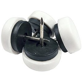 TruGuard Nail-On Cushion White Plastic Base Furniture Glides