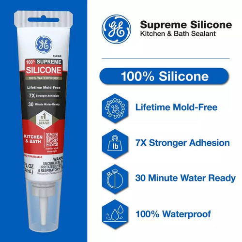 GE Supreme Silicone Kitchen & Bath Sealant