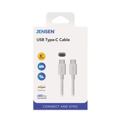 RCA 6ft Charge and Sync USB 3.1 Type-C Cable White
