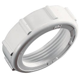 Drain Slip Joint Wing Nut With Washer, White Plastic, 1.25 x 1.25-In.
