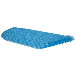 Bath Mat, Bubble, Blue Rubber, 15 x 34-1/2-In.