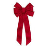 Bow Ornament, 7-Loop, Red Embossed, 12 x 26 x 3-In.