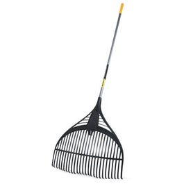 Leaf Rake, Poly Tines, 60-In. Vinyl-Coated Steel Handle