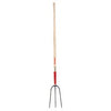 Hay Fork, 3 Oval Tine, Hardwood Handle, 48-In.