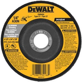 Grinding Wheel, Aluminum, 4.5 x 1/4 x 7/8-In.