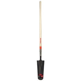 Drain Spade, Closed Back, Wood Handle, 16-In.