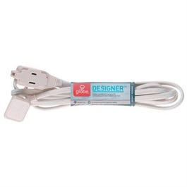 Designer Extension Cord, 3-Outlet, Rose, 9-Ft.