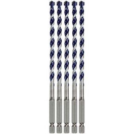 BluGranite Turbo Hammer Drill Bit, Carbide, 1/4 x 4 x6-In., 5-Pk.