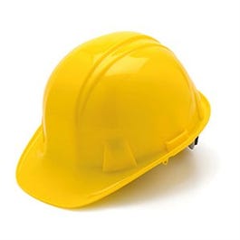 Hard Hat, Cap Style, Pin Lock, Yellow