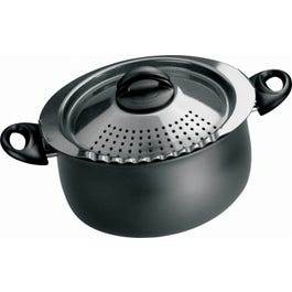 Pasta Pot, Black Oval, 5-Qt.