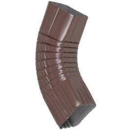 Gutter Side Elbow, Style B, 75 Degree, Brown Galvanized Steel, 2 x 3-In.