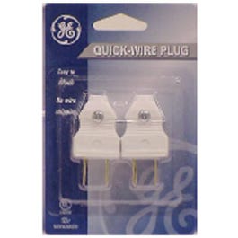 Dead Front Attachment Plugs, White, 2-Pk.