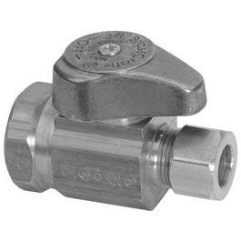 Chrome Straight Stop Valve, 1/2-In. x 3/8-In.