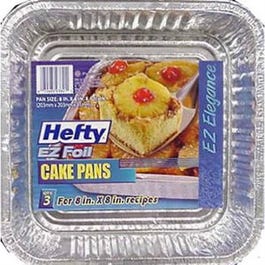 EZ Foil Cake Pan, Square, 3-Pk.