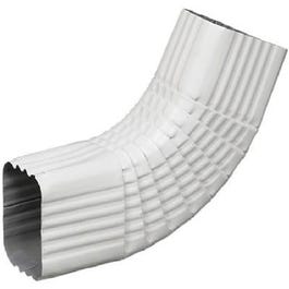 Gutter Side Elbow, Style B, 75 Degree, White Aluminum, 2 x 3-In.