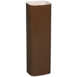 Downspout, Brown Aluminum, 2 x 3-In. x 10-Ft.