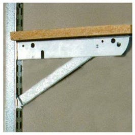 Galvanized Steel Double Shelf Bracket with Fold-Out, 11-In.