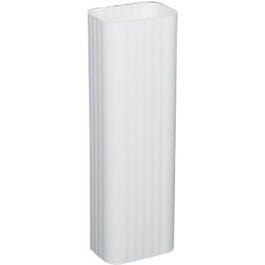 Gutter Downspout, White Aluminum, 3 x 4-In. x 10-Ft.