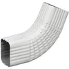 Gutter Side Elbow, Style B, 75 Degree, White Aluminum, 3 x 4-In.