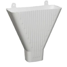 Funnel For 2 x 3-In. Downspout, White Plastic