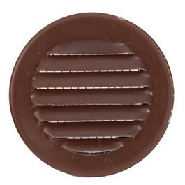 Circle Vent, Brown, 2-In., 6-Pk.