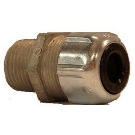 Conduit Fitting, Strain Relief Connector, 1/2-In.