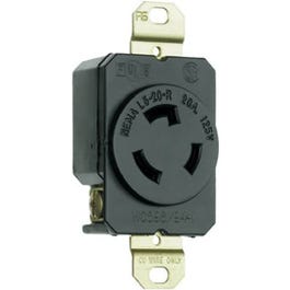 Locking Outlet, Black, NEMA L5-20r, 125-Volt