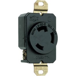 Locking Outlet, Black, NEMA L6-30r, 250-Volt