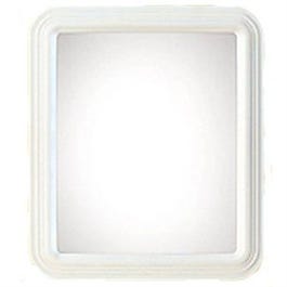 Framed Mirror, White, Rectangle, 12 x 14-In.