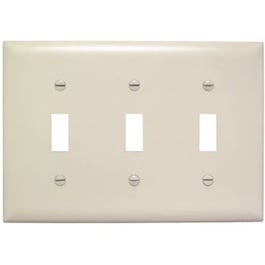 Almond 3-Toggle Opening Nylon Wall Plate