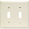 Almond 2-Toggle Opening Nylon Wall Plate