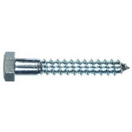 Hex Head Lag Bolt, Zinc, 3/8 x 2-In., 100-Ct.